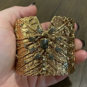 HSN Gold Waterlily Bracelet